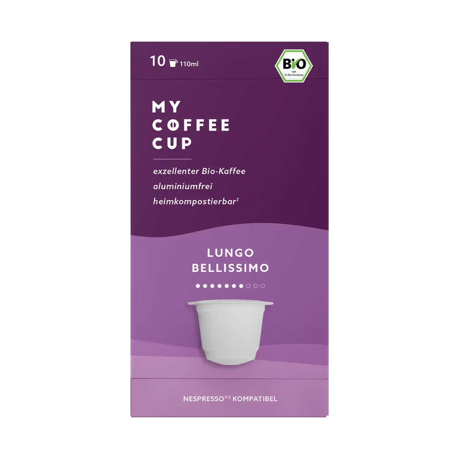 Nespresso kompatible Kapseln - lungo bellissimo - MyCoffeeCup.ch