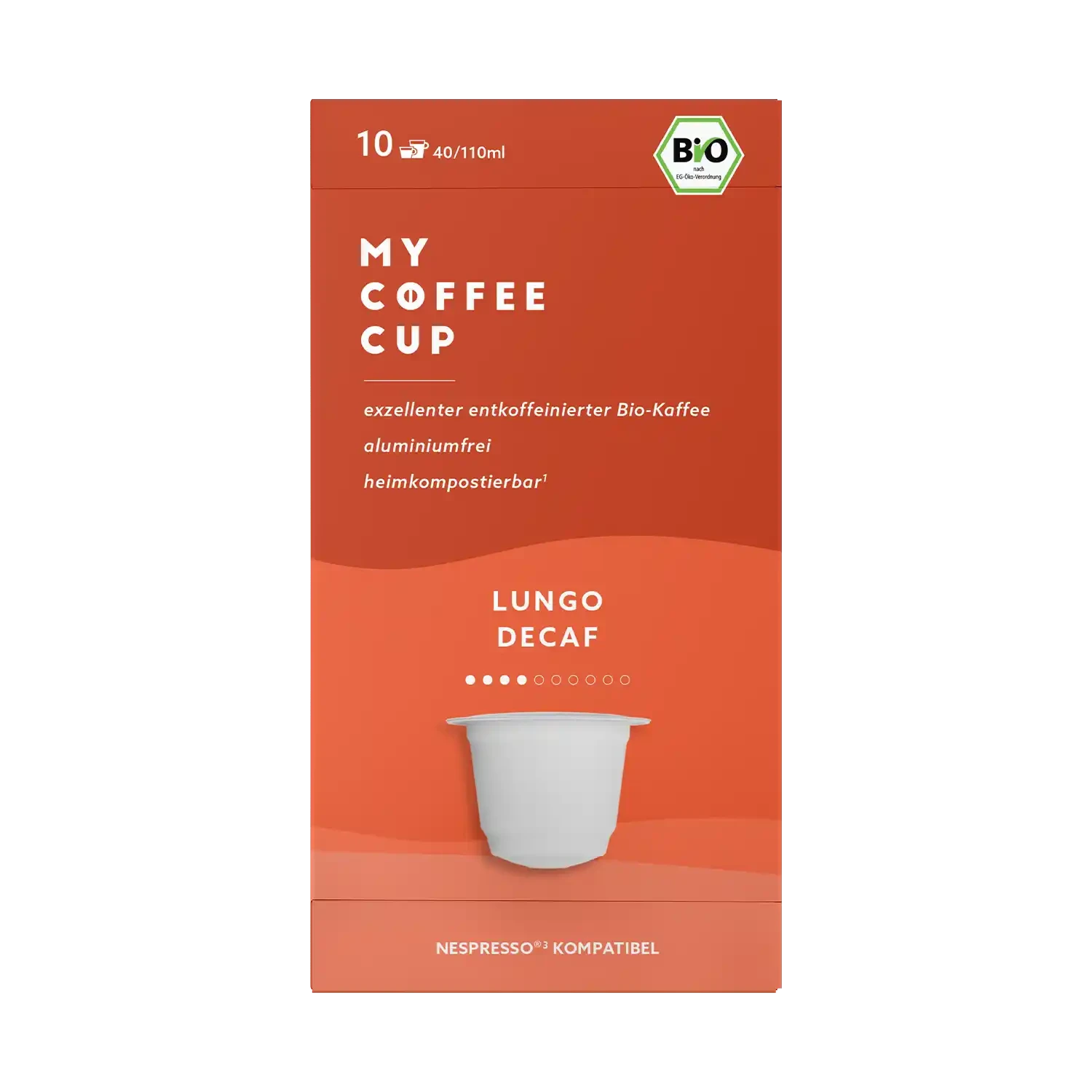 Nespresso kompatible Kapseln - lungo decaf - MyCoffeeCup.ch