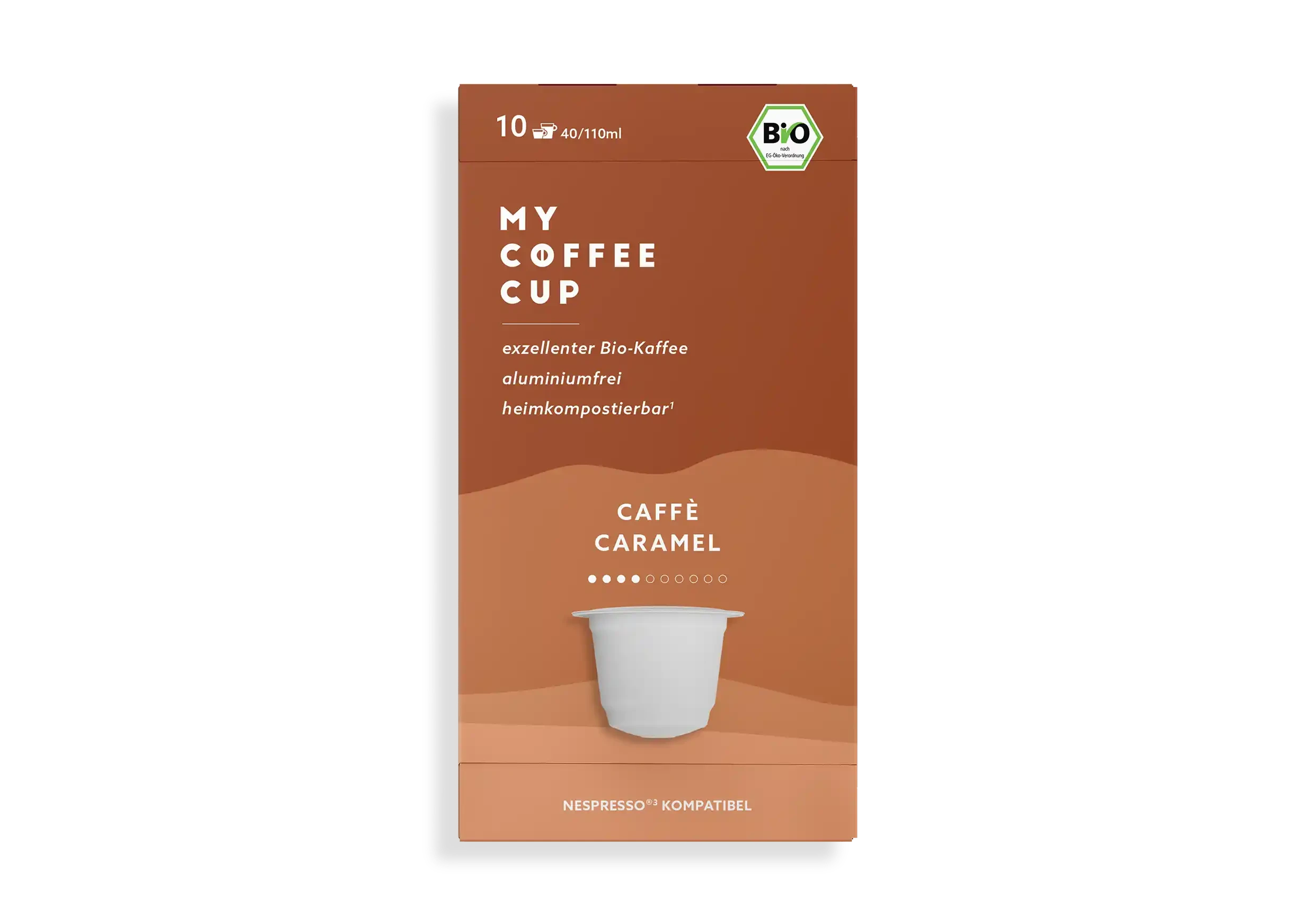 Nespresso kompatible Kapseln - caffe caramel - MyCoffeeCup.ch