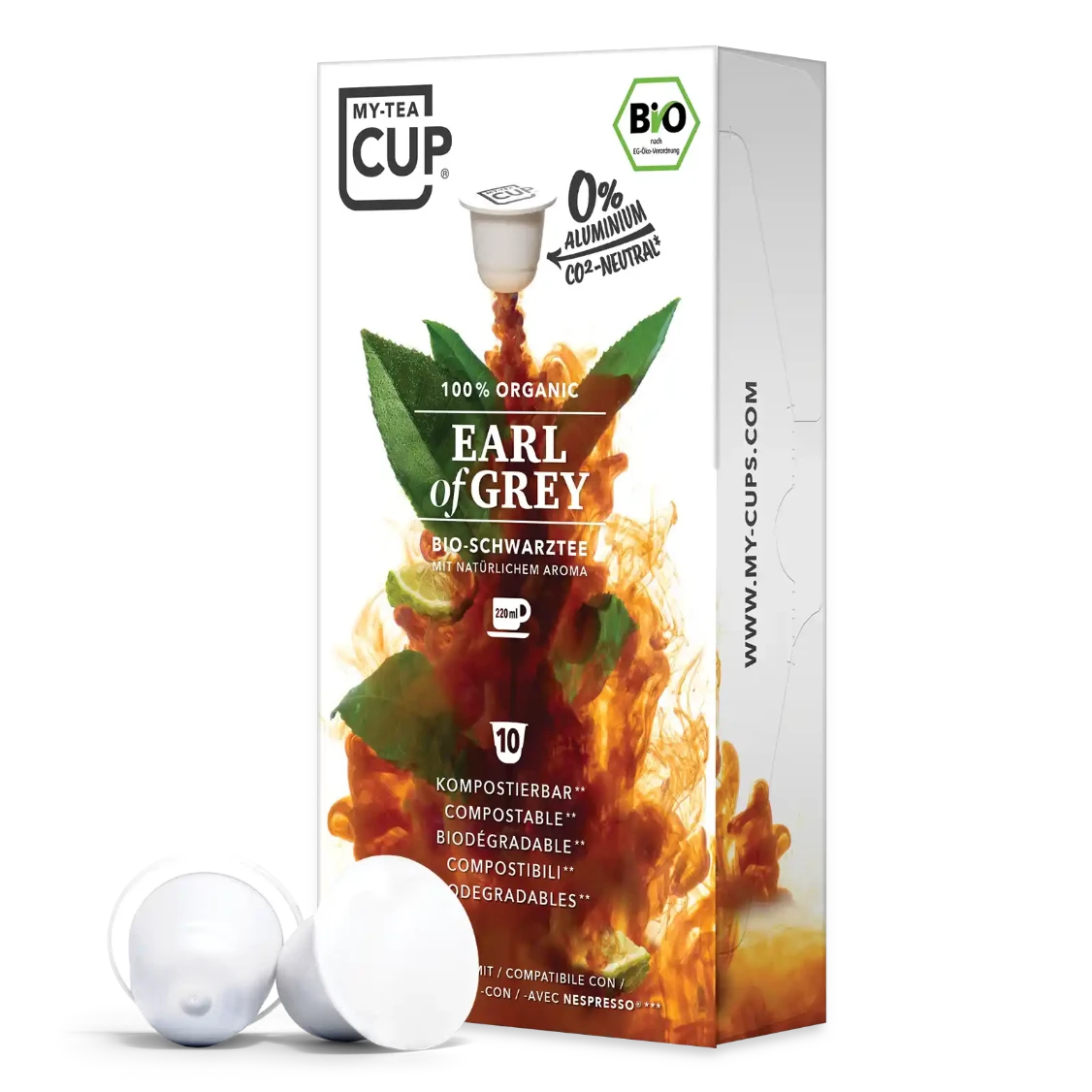 Nespresso kompatible Kapseln - earl of grey side profile - MyCoffeeCup.ch