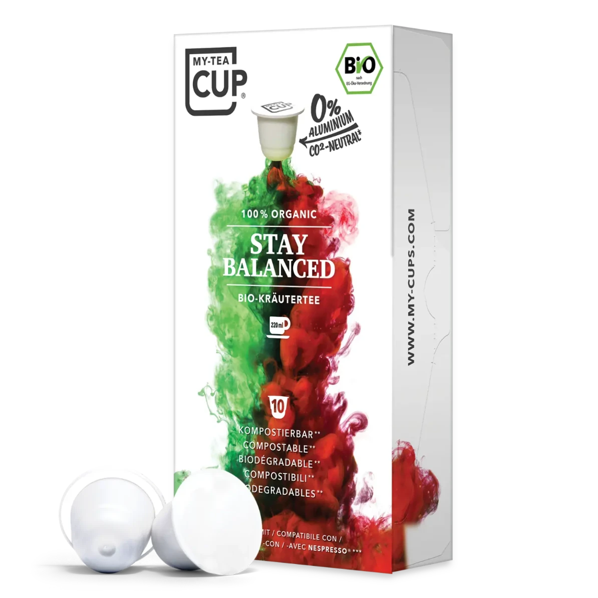 Nespresso kompatible Kapseln - stay balanced side profile - MyCoffeeCup.ch
