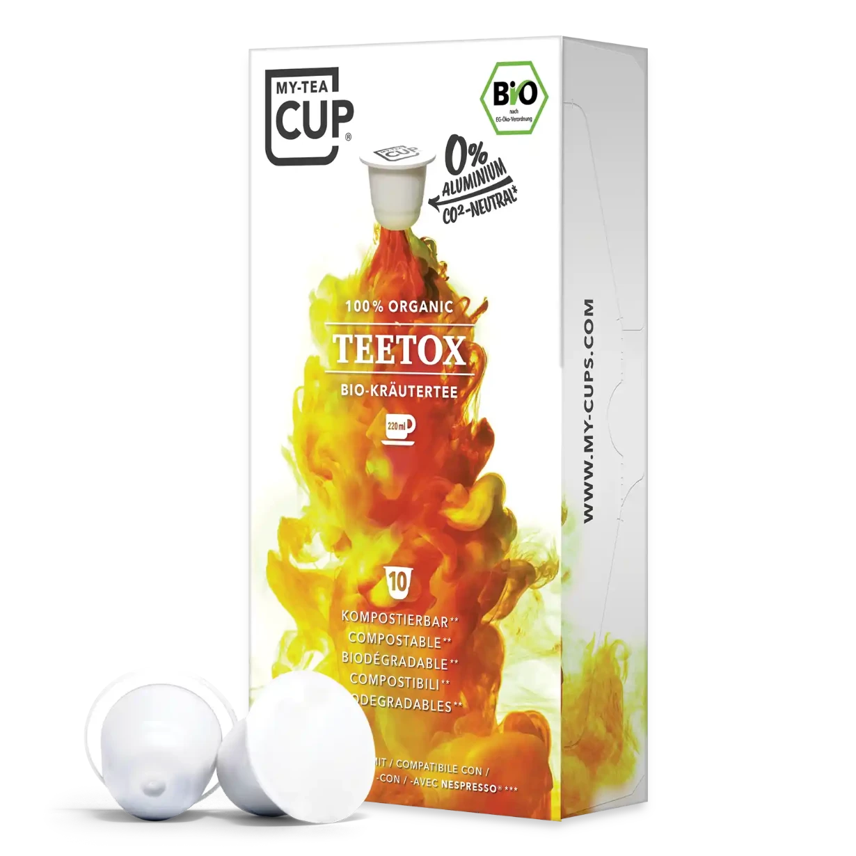 Nespresso kompatible Kapseln - teetox side profile - MyCoffeeCup.ch