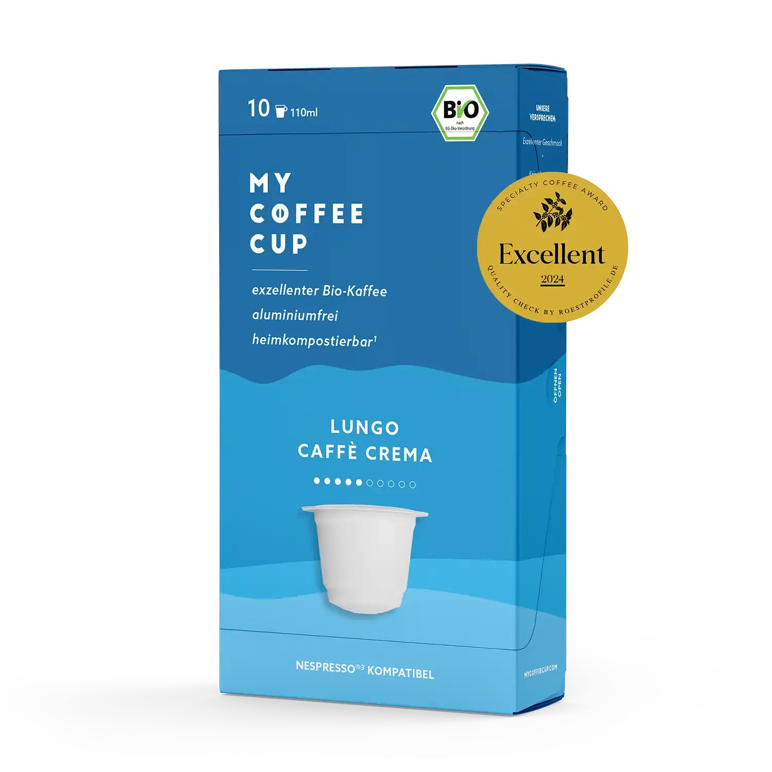 Nespresso kompatible Kapseln - lungo caffe crema - MyCoffeeCup.ch