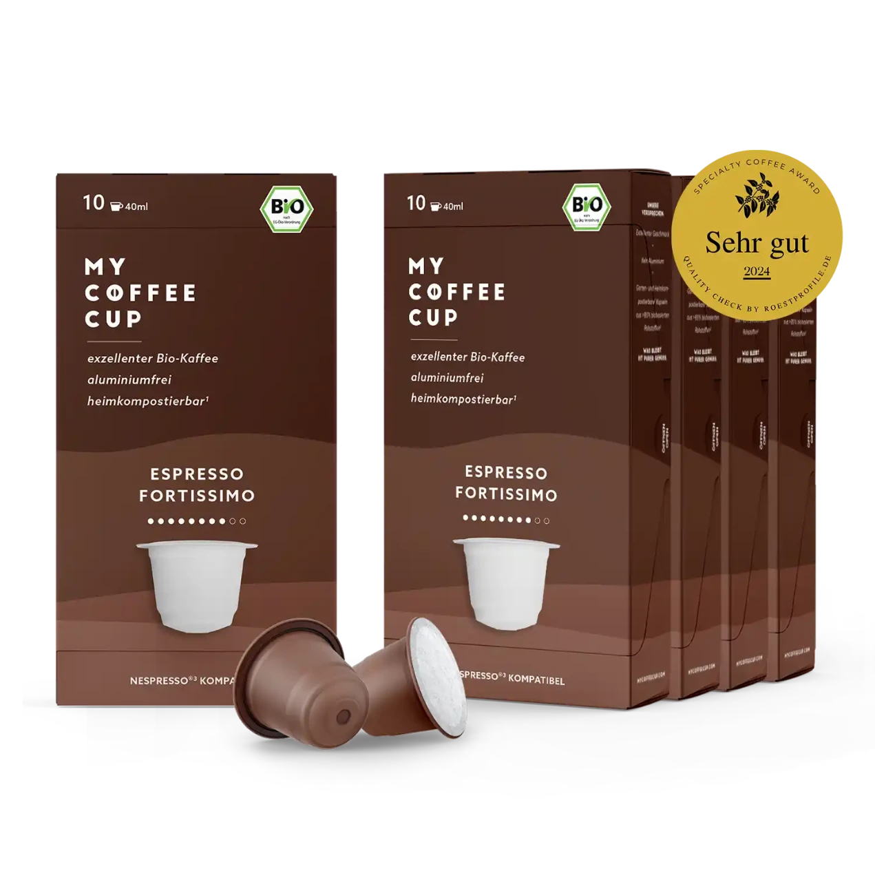 Nespresso kompatible Kapseln - espresso fortissimo 50 pack - MyCoffeeCup.ch