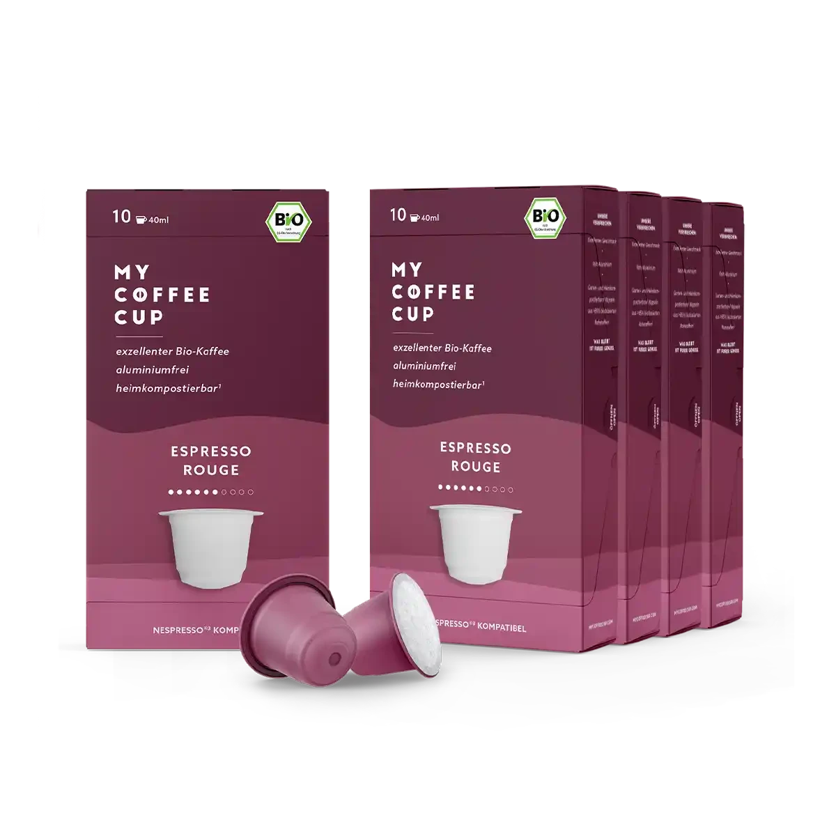 Nespresso kompatible Kapseln - espresso rouge 50 pack - MyCoffeeCup.ch