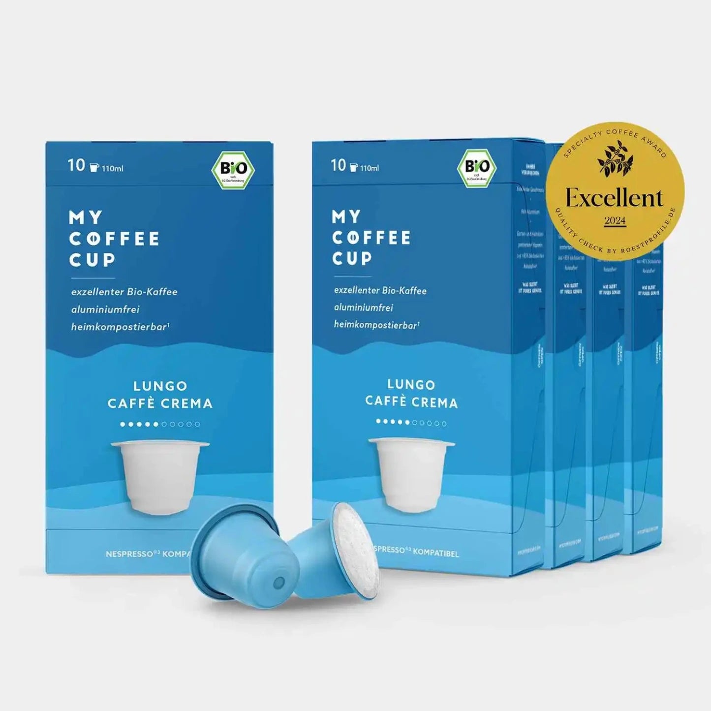 Nespresso kompatible Kapseln - lungo caffe crema 50 pack - MyCoffeeCup.ch