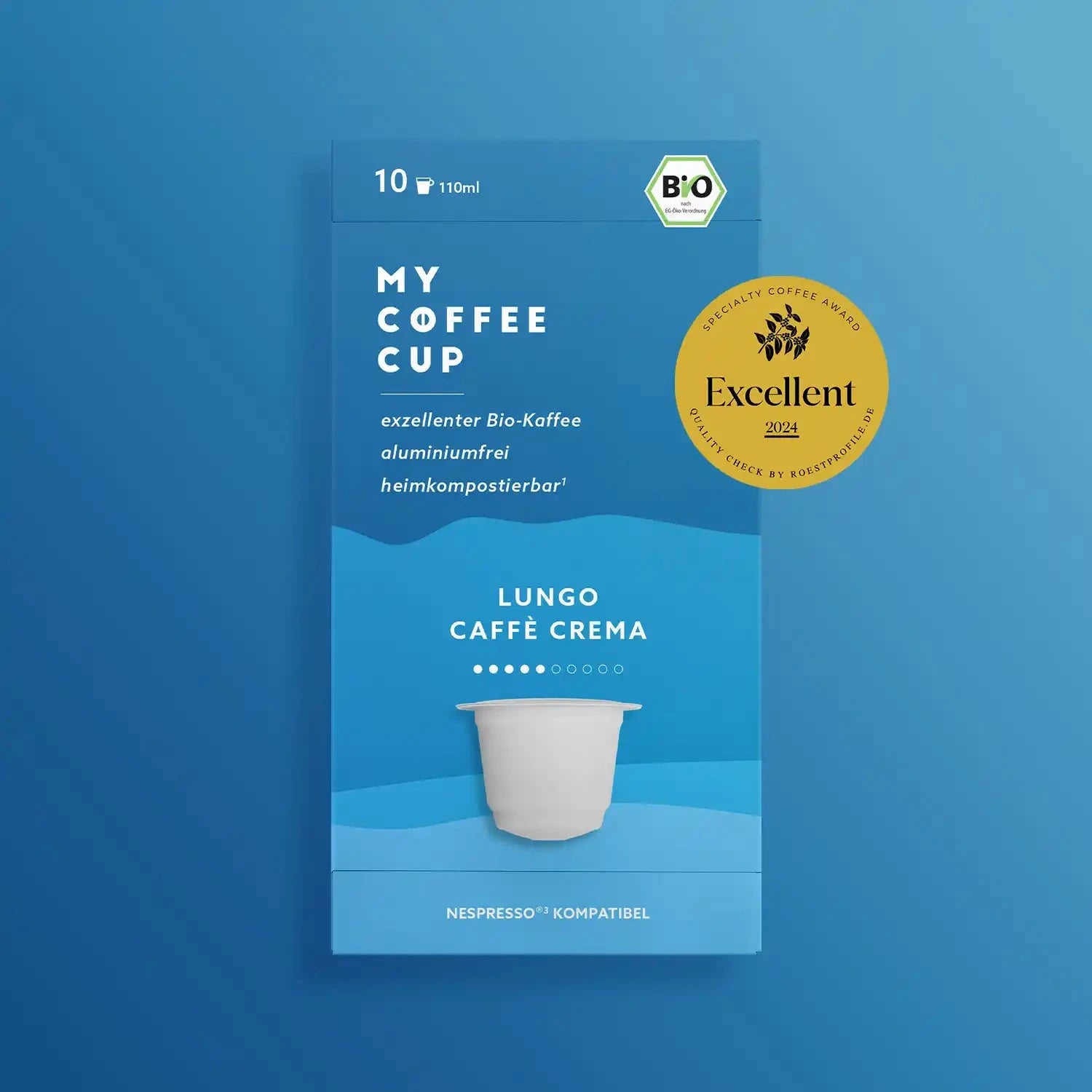 Nespresso kompatible Kapseln - lungo caffe crema - MyCoffeeCup.ch