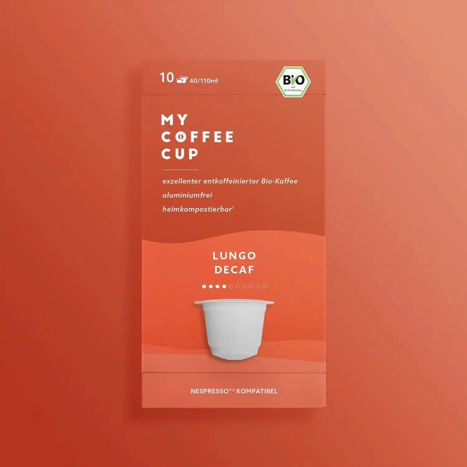 Nespresso kompatible Kapseln - lungo decaf - MyCoffeeCup.ch