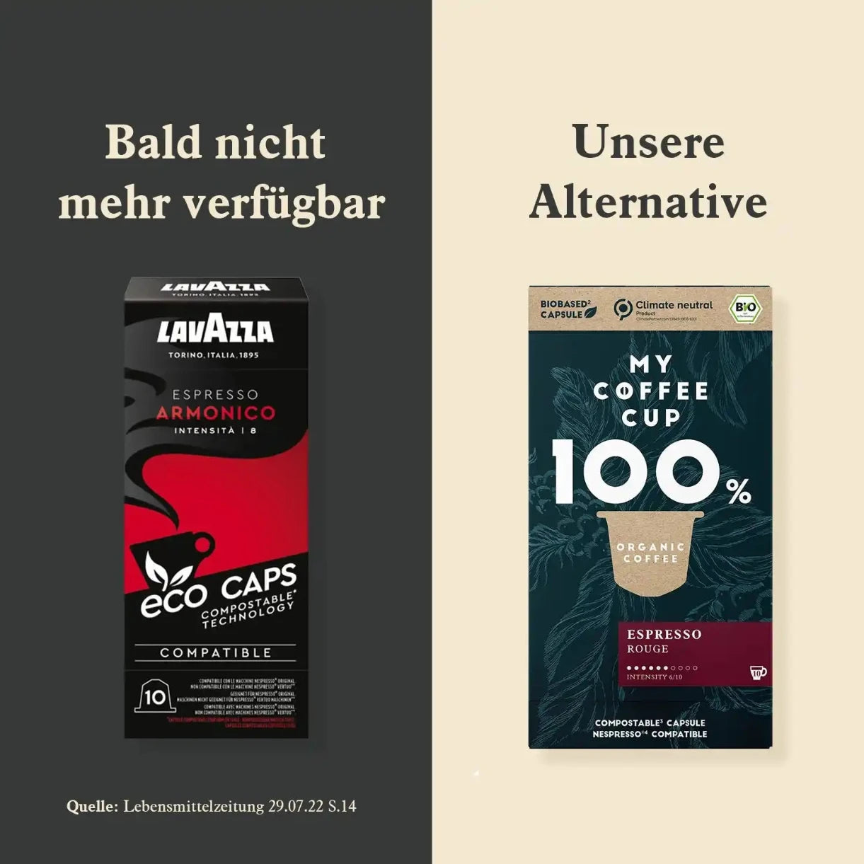 Nespresso kompatible Kapseln - armonico & rouge - MyCoffeeCup.ch