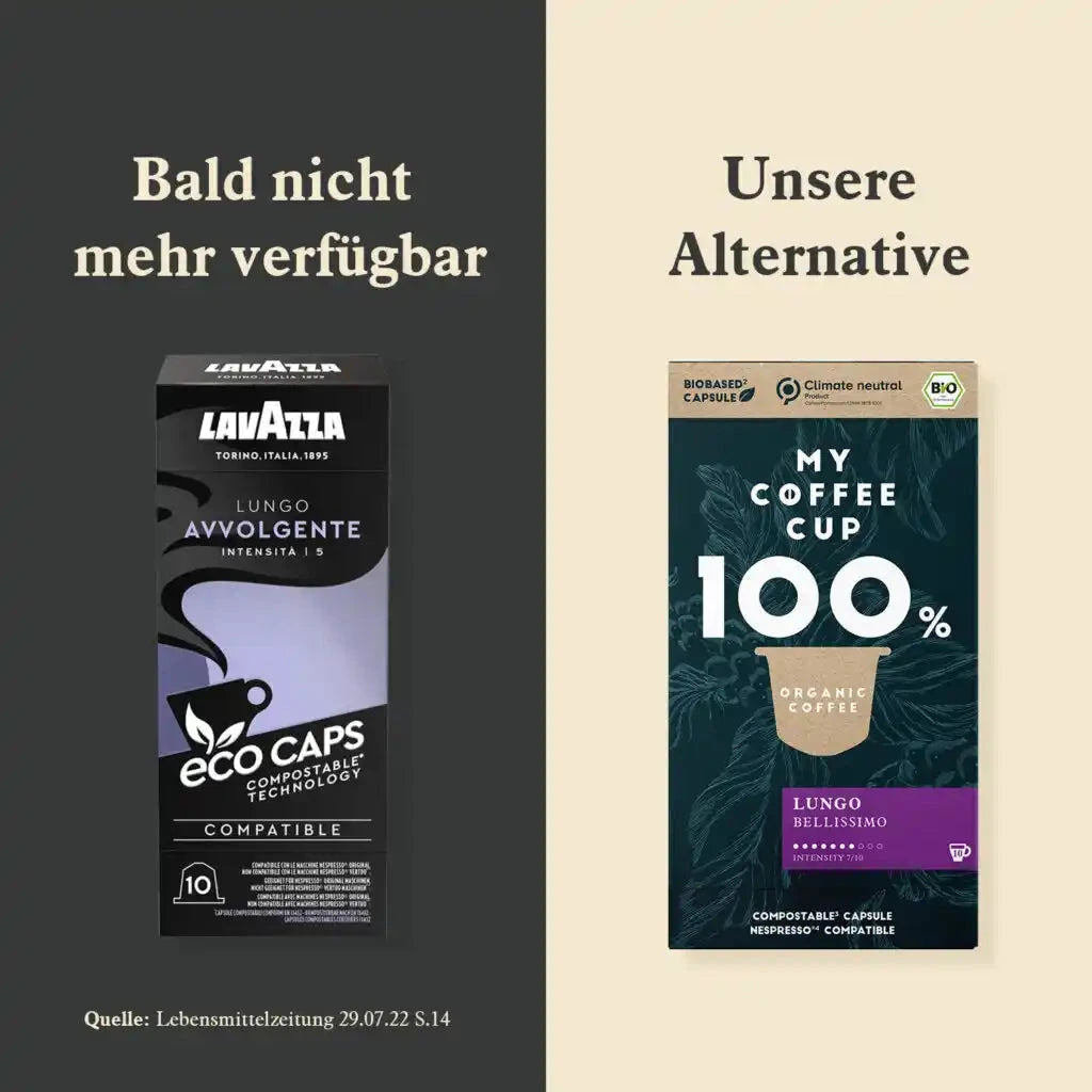 Nespresso kompatible Kapseln - avvolgente & bellissimo - MyCoffeeCup.ch