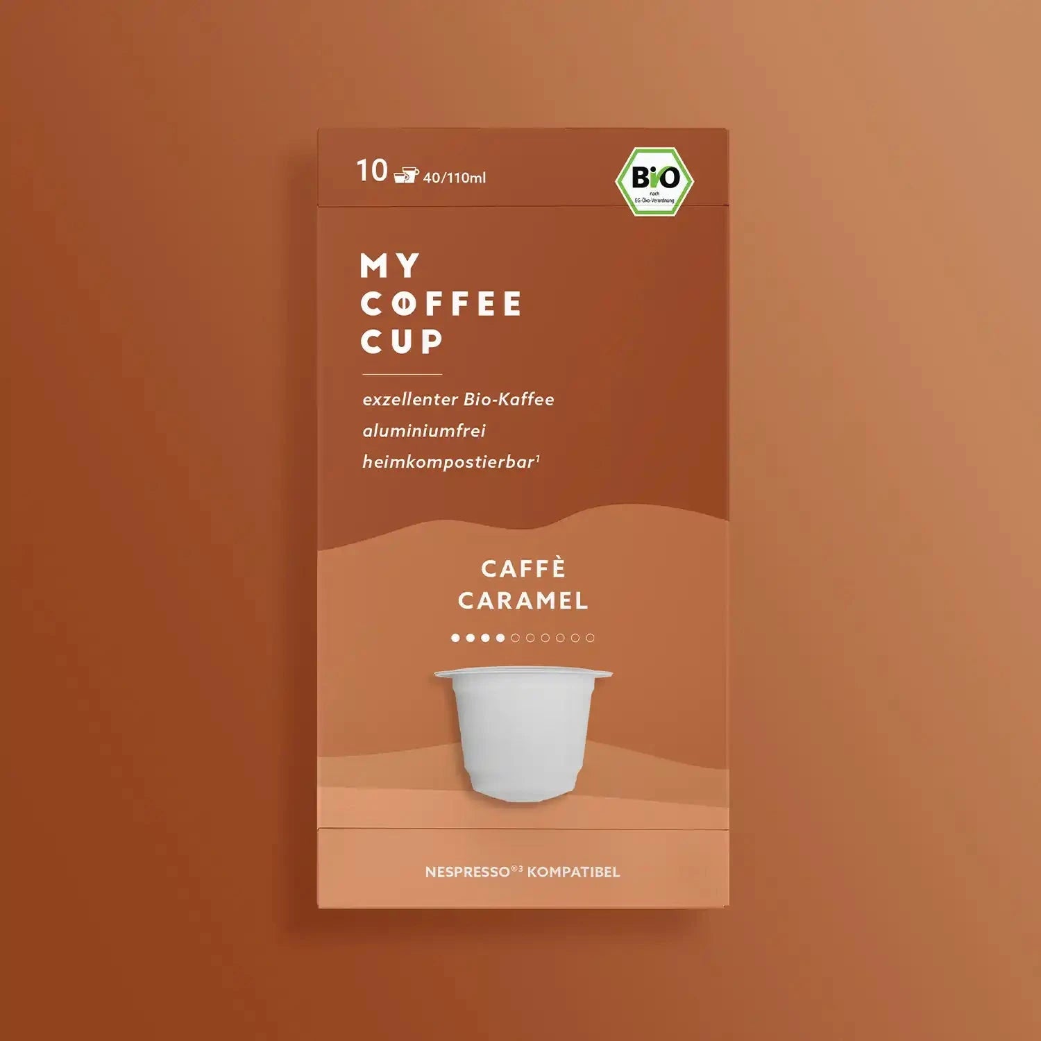 Nespresso kompatible Kapseln - caffe caramel - MyCoffeeCup.ch