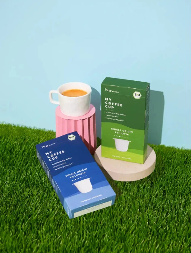 Nespresso kompatible Kapseln - coffee bundle illustration - MyCoffeeCup.ch