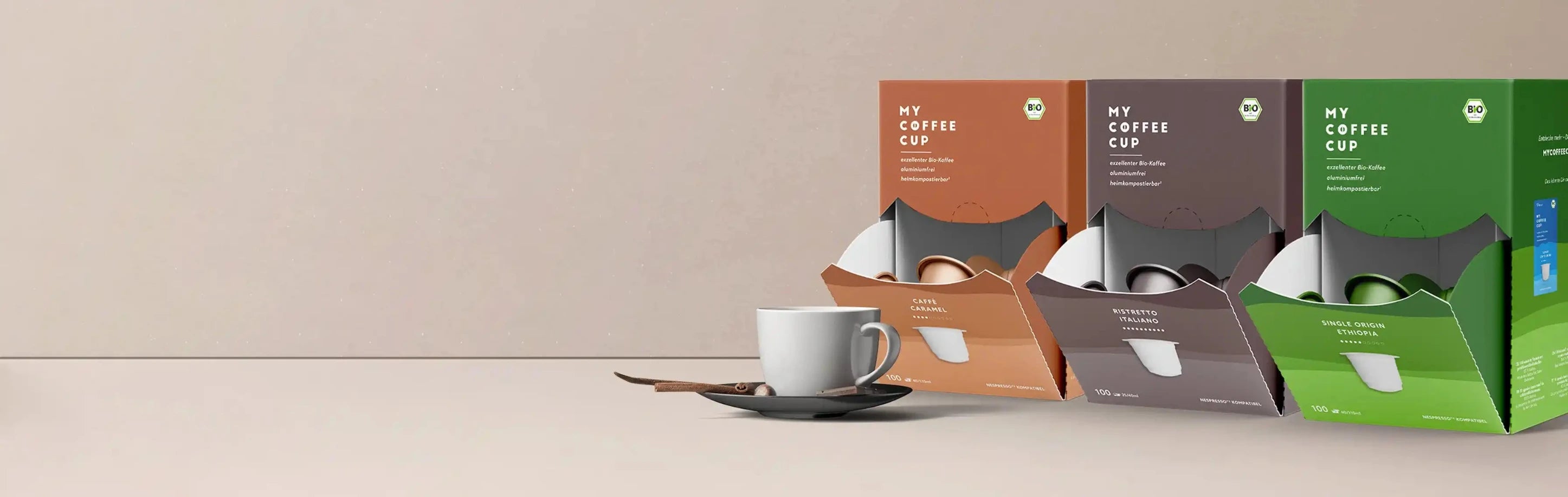 Nespresso kompatible Kapseln - 3 mega box banner  -  MyCoffeeCup.ch