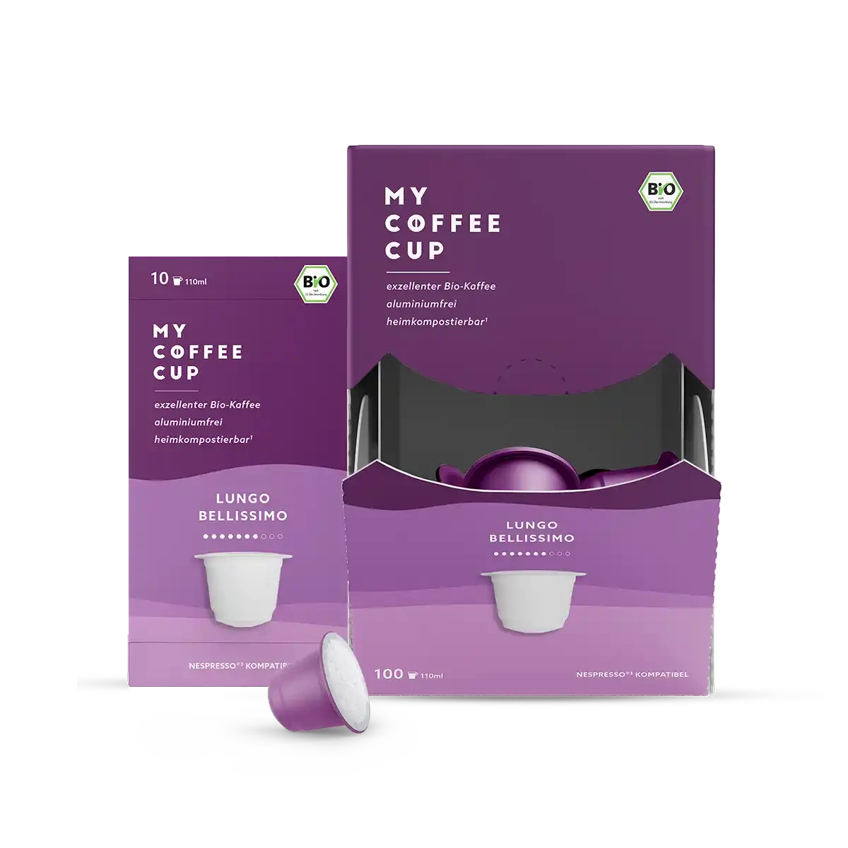 Nespresso kompatible Kapseln - lungo bellissimo- MyCoffeeCup.ch