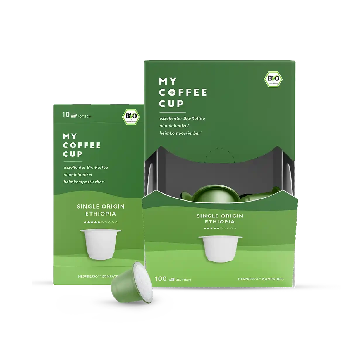 Nespresso kompatible Kapseln - single origin ethiopia - MyCoffeeCup.ch