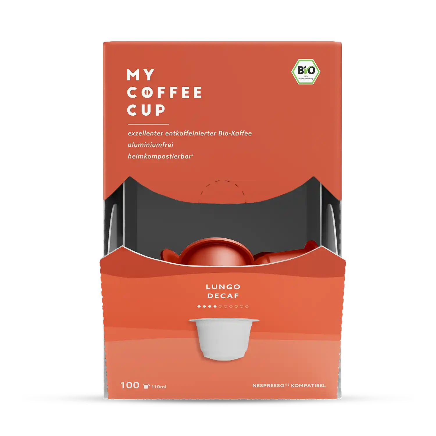 Nespresso kompatible Kapseln - lungo decaf - MyCoffeeCup.ch