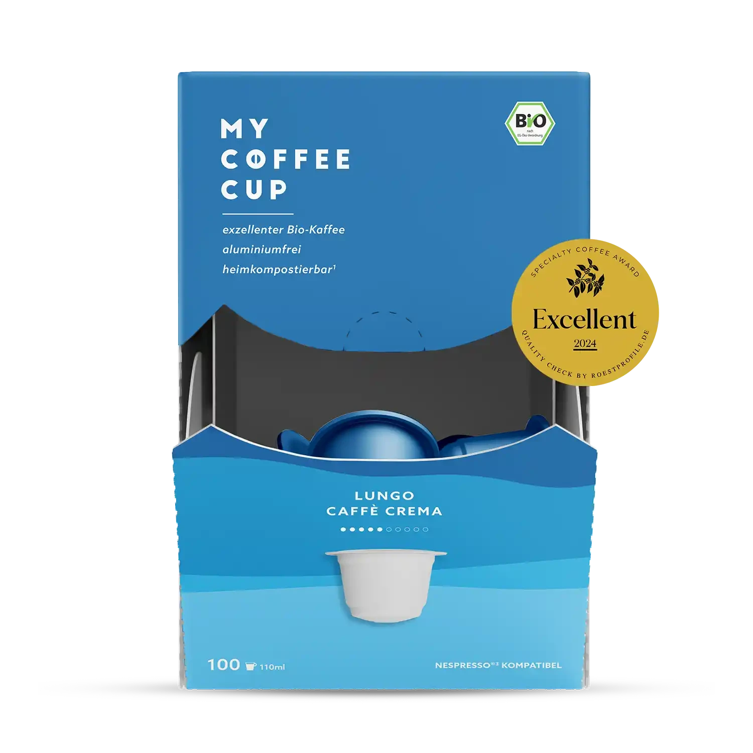 Nespresso kompatible Kapseln - lungo caffe crema - MyCoffeeCup.ch