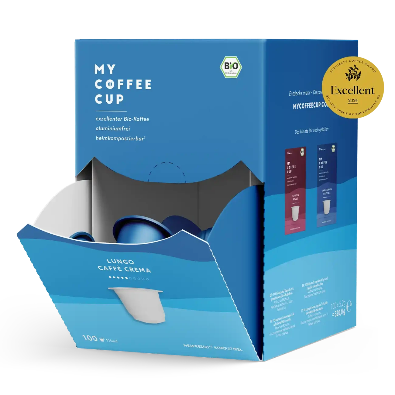 Nespresso kompatible Kapseln - lungo caffe creama- MyCoffeeCup.ch