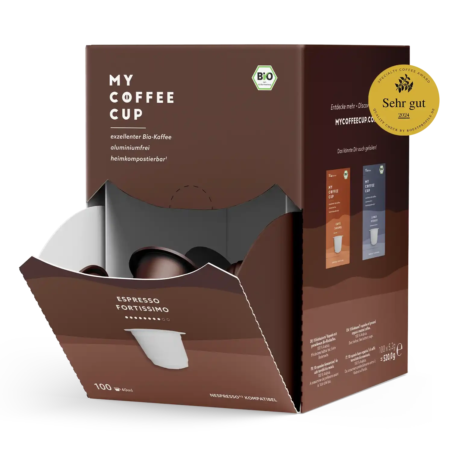 Nespresso kompatible Kapseln - espresso fortissimo - MyCoffeeCup.ch
