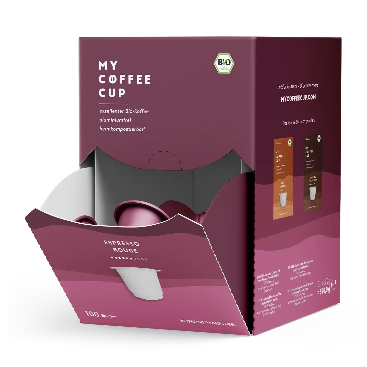 Nespresso kompatible Kapseln - espresso rouge - MyCoffeeCup.ch