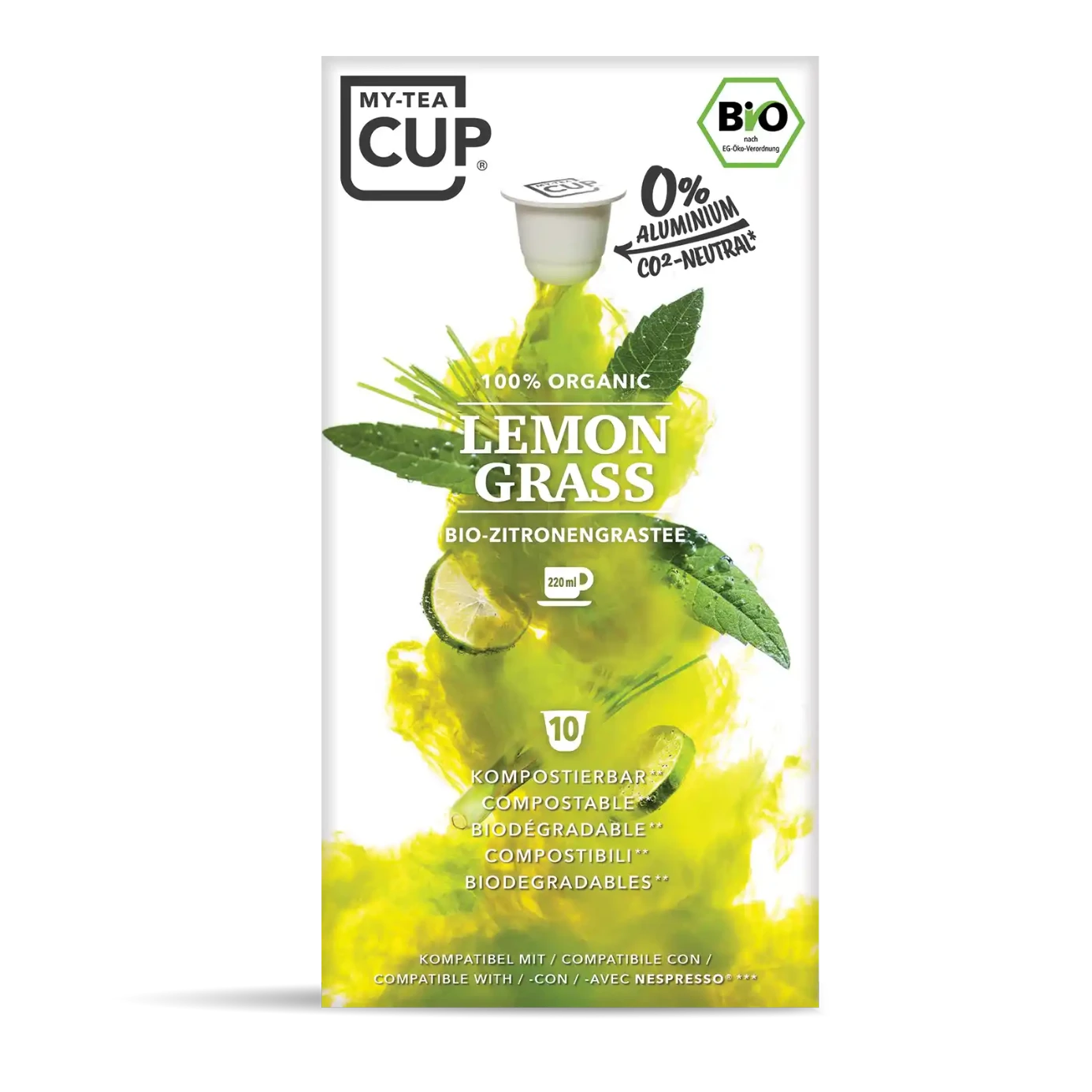 Nespresso kompatible Kapseln - lemon grass-  MyCoffeeCup.ch