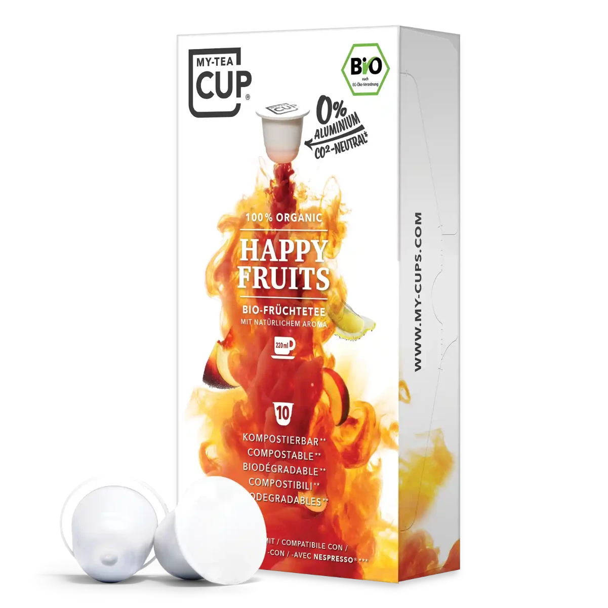 Nespresso kompatible Kapseln - happy fruits side profile -  MyCoffeeCup.ch