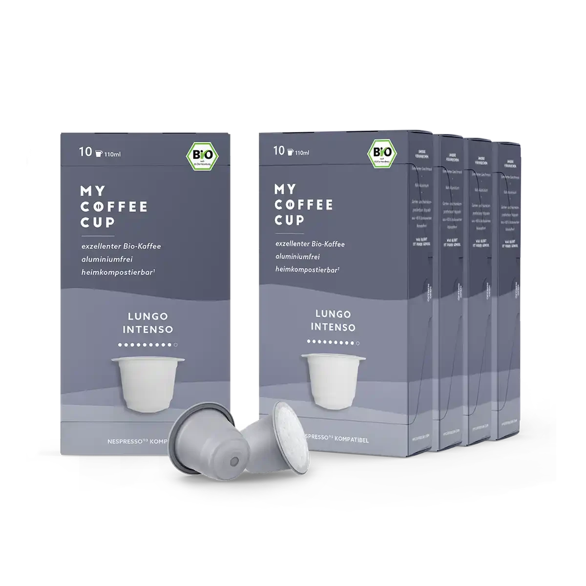 Nespresso kompatible Kapseln - lungo intenso 50 pack -  MyCoffeeCup.ch