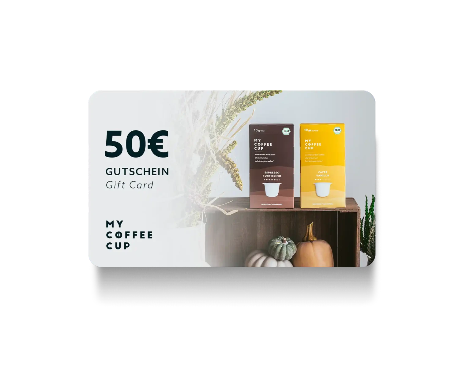 Nespresso kompatible Kapseln - 50€ gift card -  MyCoffeeCup.ch