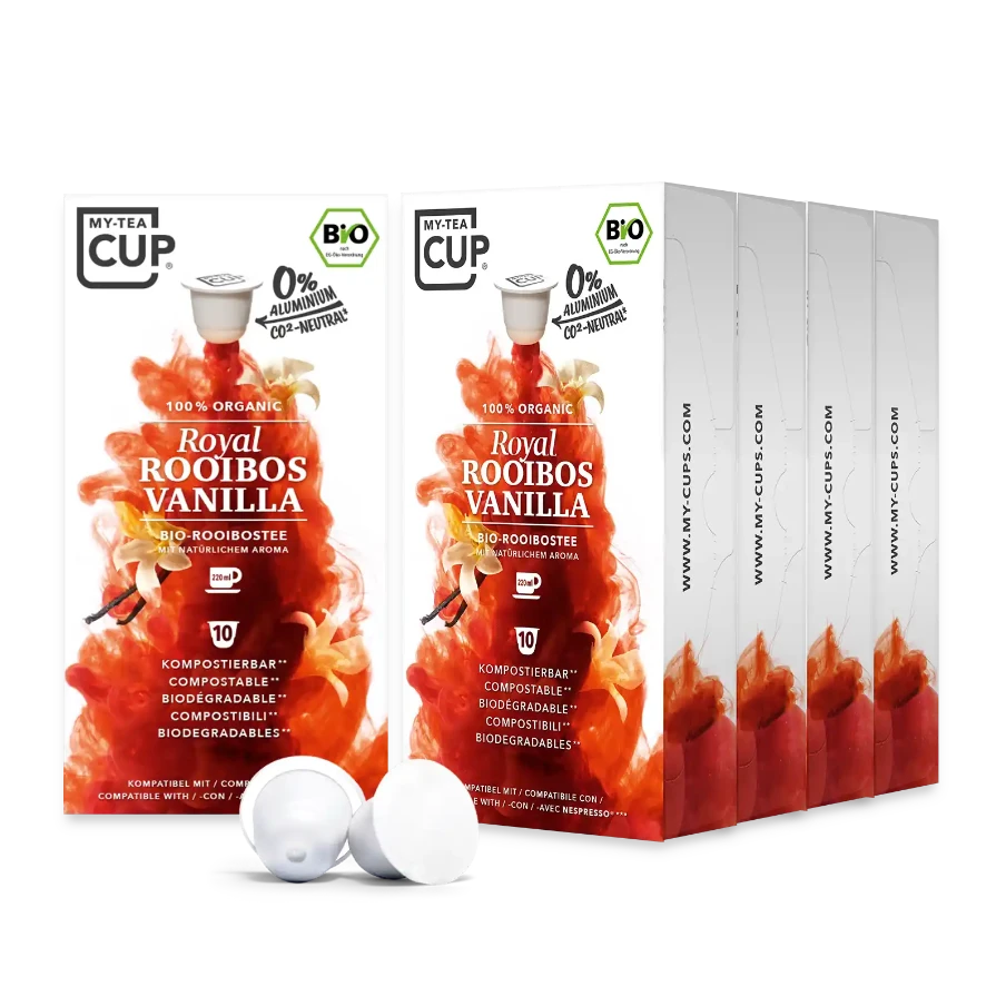 Nespresso kompatible Kapseln - royal rooibos vanilla 50 pack -  MyCoffeeCup.ch