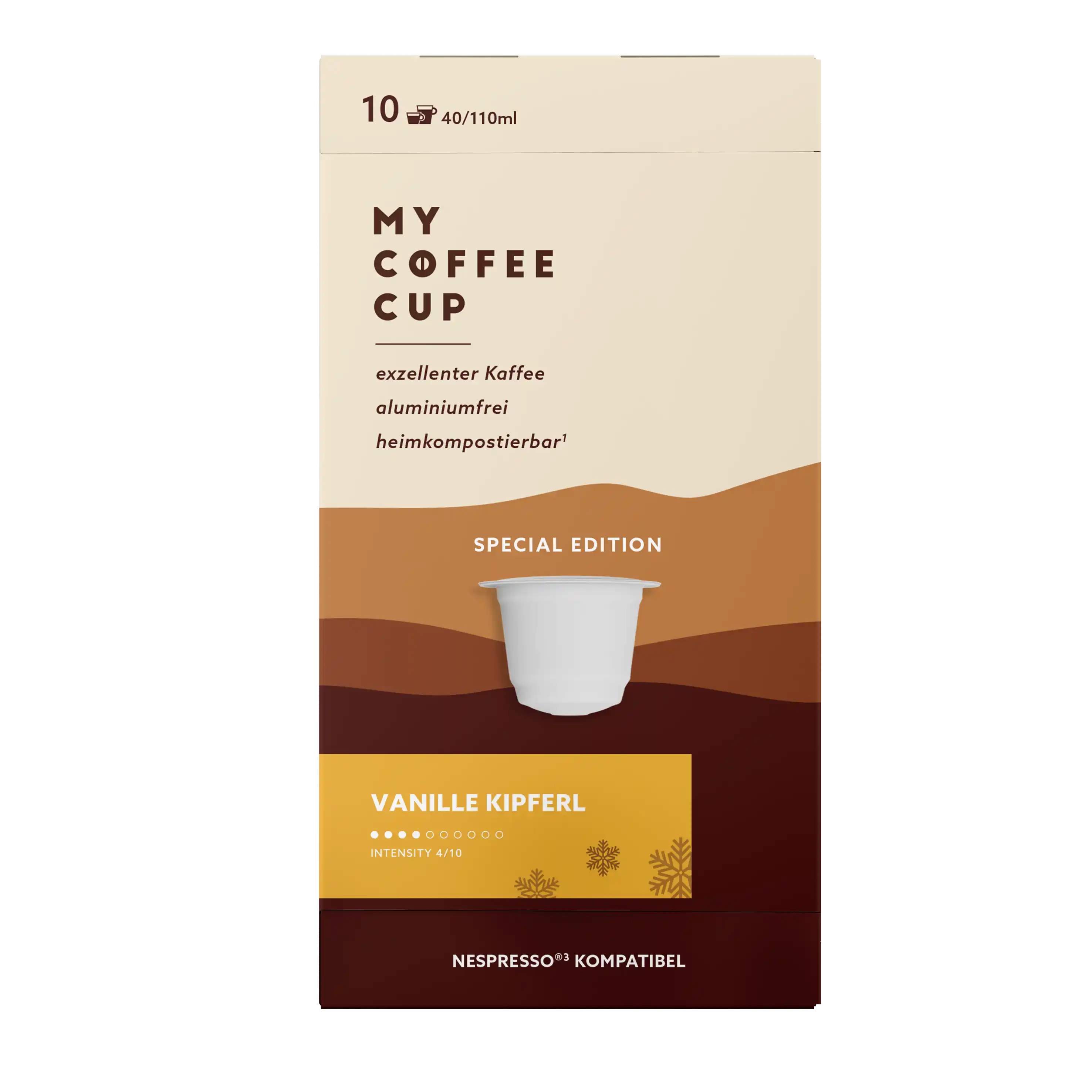 Nespresso kompatible Kapseln - Vanille Kipferl kaffee 10 - MyCoffeeCup.de